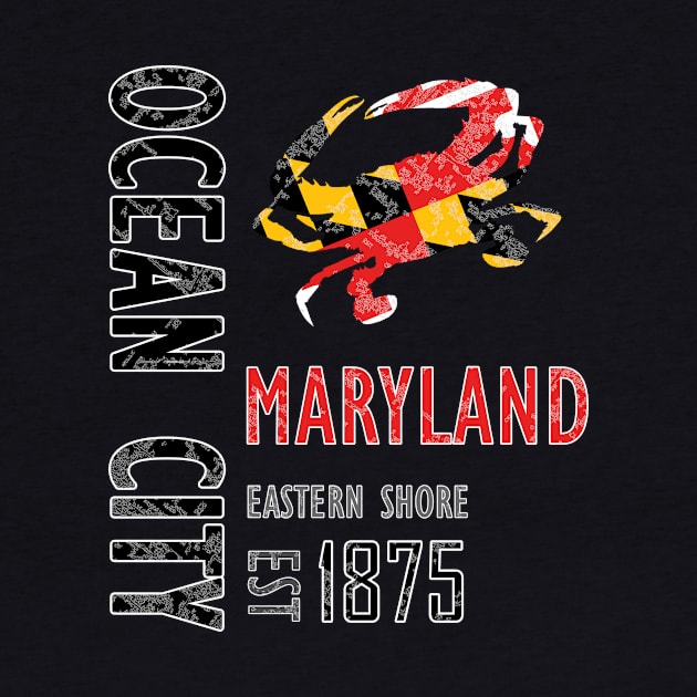 Ocean City Maryland Flag Crab by RangerTees